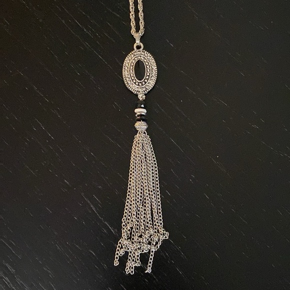 Silver Tassel Necklace - Picture 4 of 4